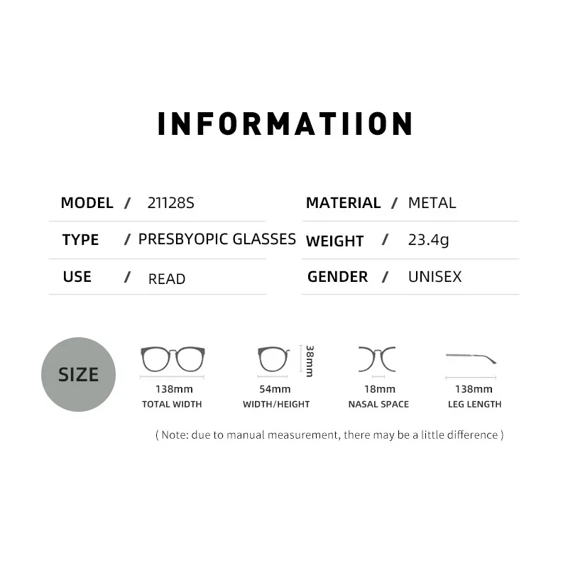 Gafas cuadradas de Metal con montura grande para hombre, gafas para miopía con pierna de primavera, gafas para miopía para personas mayores, gafas de protección ocular con bloqueo de luz azul