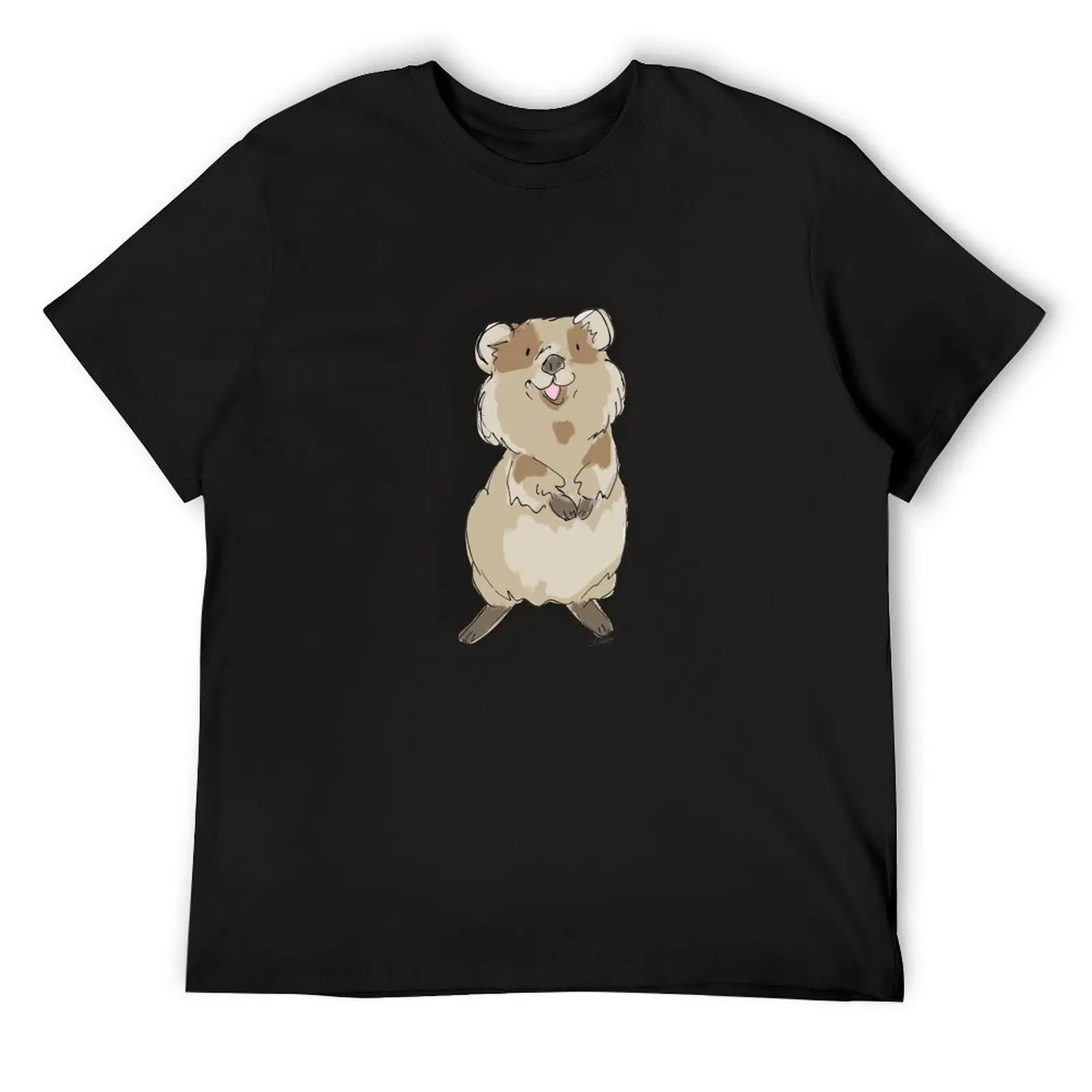 

Quokka illustration T-Shirt fashion shirts Luxury man sports fans oversized mens vintage t shirts