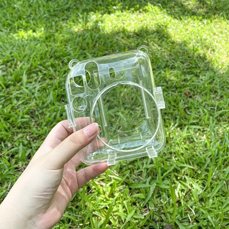 For Fujifilm Instax Mini 12 Transparent Camera Cover Protective Carrying Bag Cover With Storage Bag With Shoulder Strap