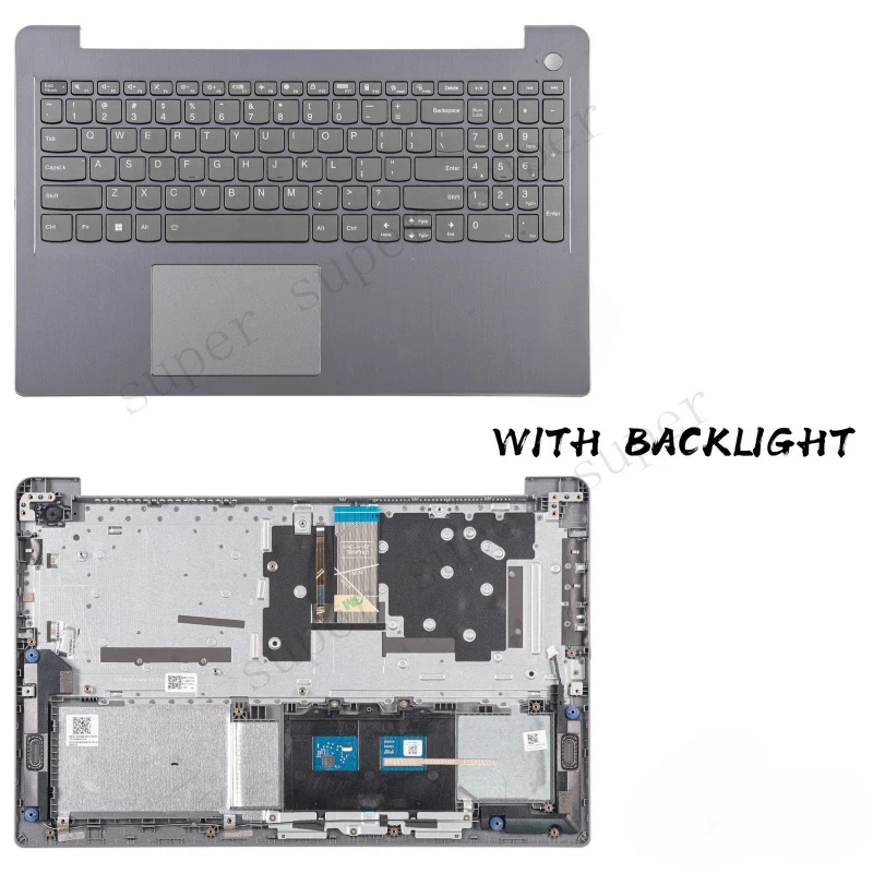 S+   Palm Rest With Keyboard For Lenovo Ideapad 15S 3 15ALC6 15ITL6 15ADA6 2021 Gray