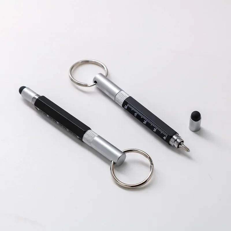 10PCS  Keychain pendant, emergency portable multifunctional metal tool pen, outdoor EDC advertising ballpoint pen