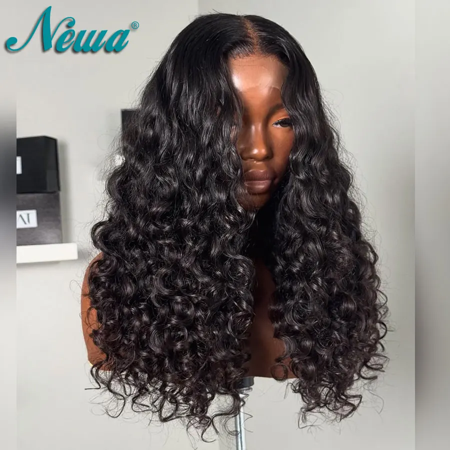 

Новый парик Newa Hair Deep Curly Glueless HD Lace Closure с предварительно выщипанной линией роста волос, 13X4 13X6 HD Lace Full Frontal Wig, с отбеленными узлами, HD-парик