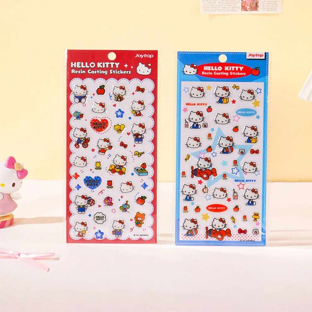 Genuine Sanrio Hello Kitty Sticker Cute Cartoon Scrapbook Decor Stickers For Planner Phone Water Mug Decoration Decals Girl Gift