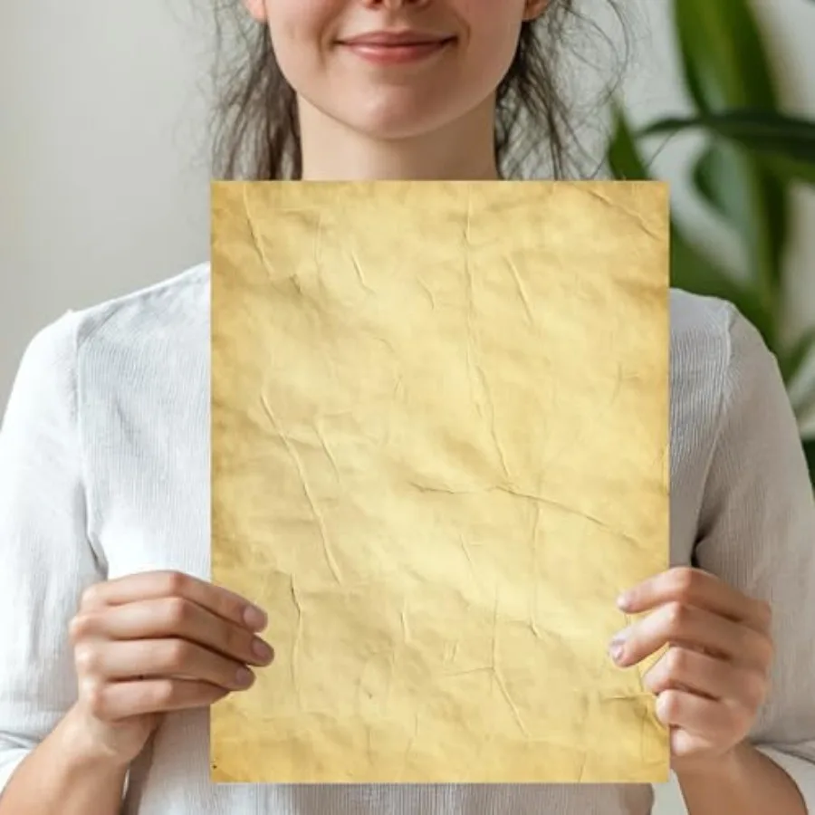 56 Sheets Writing Paper 8.5x11 - Letter Size Stationery Rustic Old Looking Letterhead Printer Paper - 120gsm Thick Decorative A