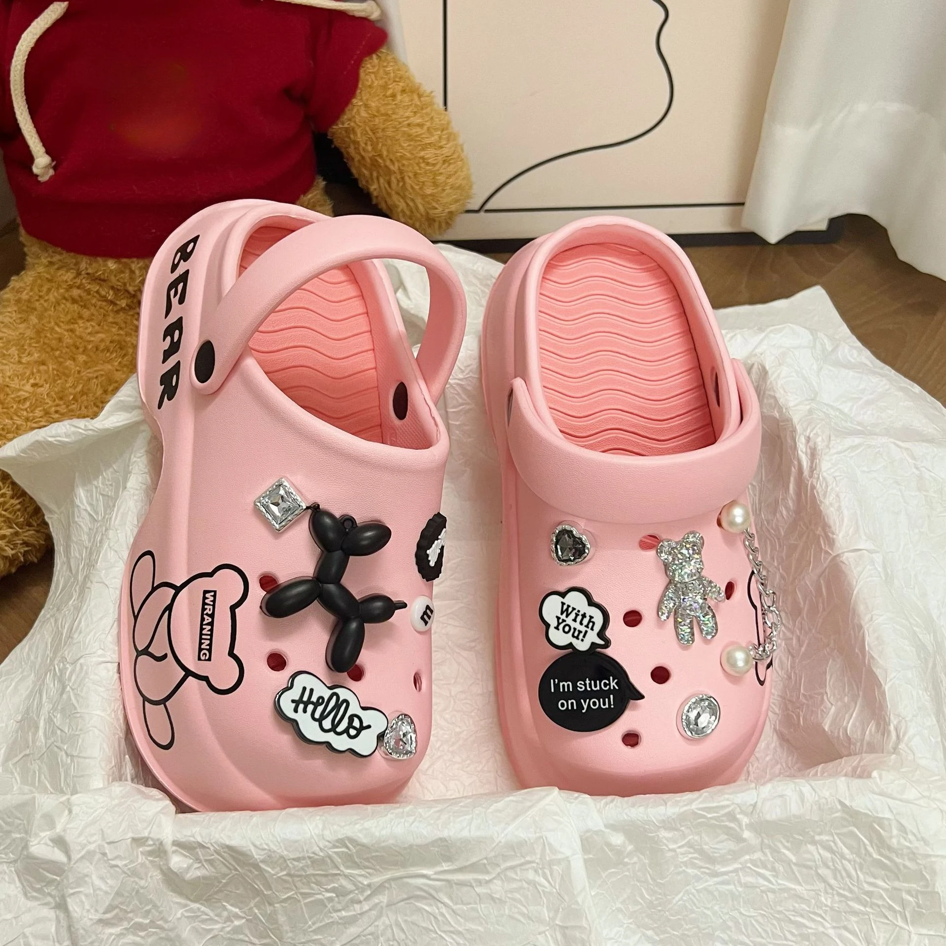 Eva Chunky Platform Sandals for Women 2025 Summer Thick Bottom Clogs Slippers Woman Closed Toe Non-Slip Beach Garden Shoes Slide