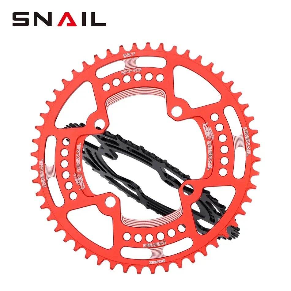 SNAIL Bcd crown 104 Bicycle Chainring Wide Narrow 30T-52T Round Disc Single Chain Wheel for Shimano/SRAM Mountain Bike Crankset