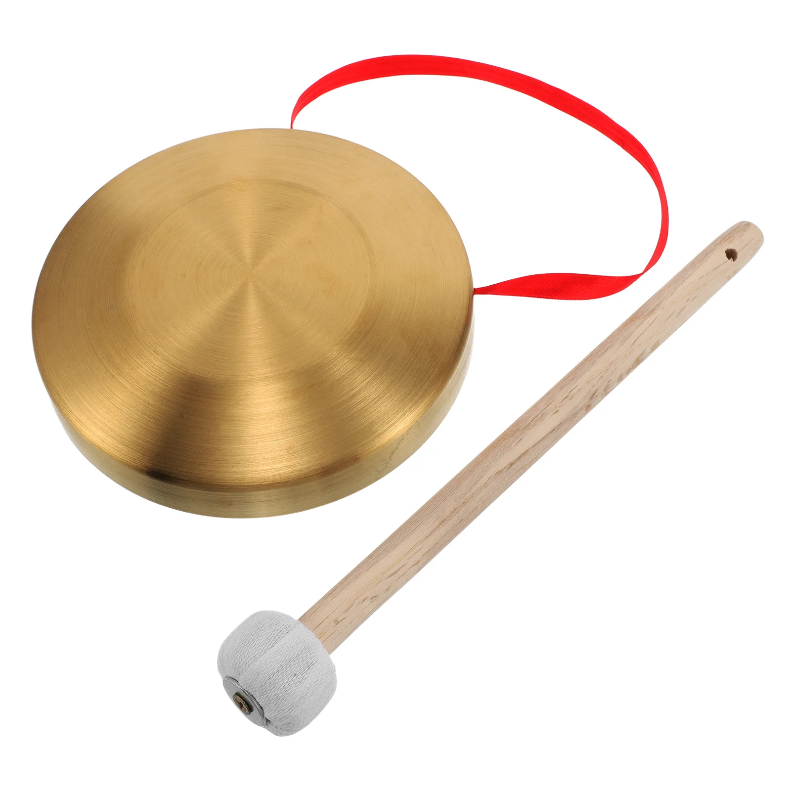 

1Set Mini Handheld Chinese Gong Alloy Brass Traditional Percussion Instrument Mallet Portable Music Education Meditation Family