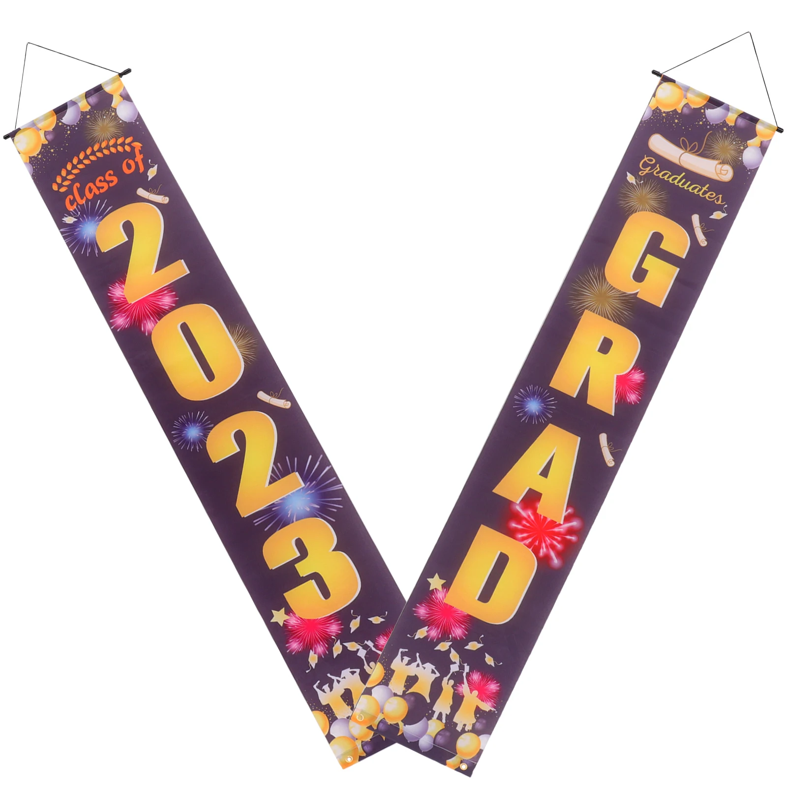 

Graduation Season Backdrop Decoration Banner Decorations Photo Props for Yard Door Banners Couplet Outdoor