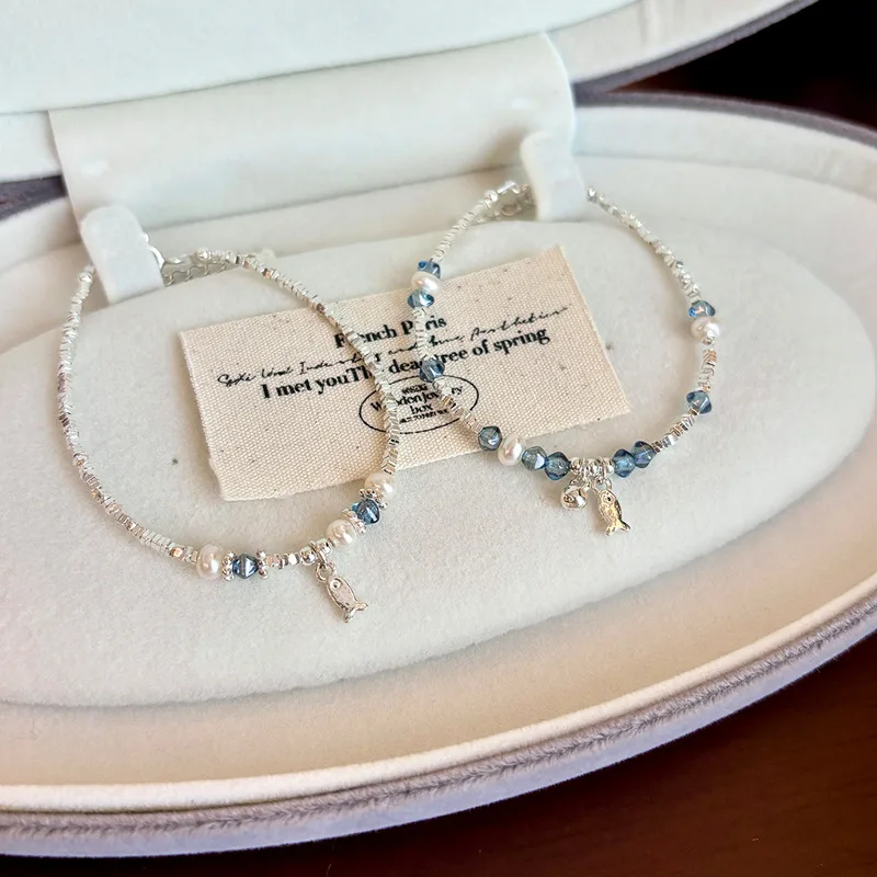 

New 925 Sterling Silver Bracelet Personality Charm Simple Animal Shape Bracelet Birthday Gift for Women's Exquisite Jewelry