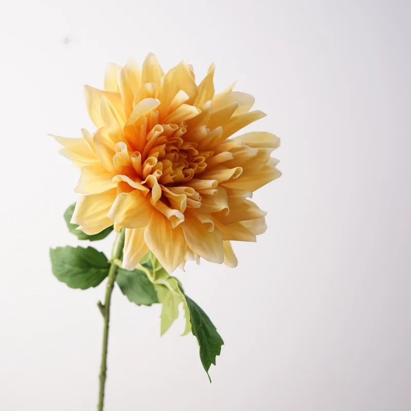 4 Stück Real Touch Dahlie Feuchtigkeitsspendende Kunstblumen Hochzeitsdekoration Künstliche Dahlienblumen Heimdekoration Partytisch-Display Blumenarrangement – Detail 3