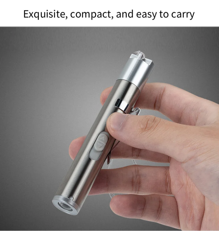 Y03A en juguetes portátiles y divertidos para gatos, bolígrafo con luz Led con animación brillante, puntero de sombra de ratón, antorcha Uv