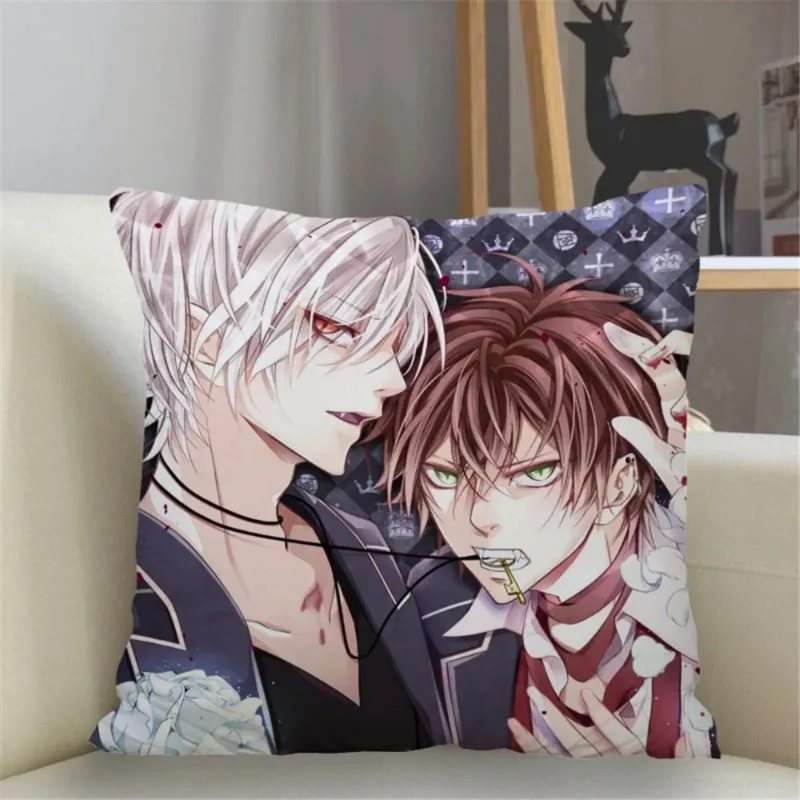 HxNewest DIABOLIK LOVERS Fronhas para Carro e Sofá, 3D Dos Desenhos Animados Anime Fronha, Japonês Manga Lance Travesseiro, Home Textile