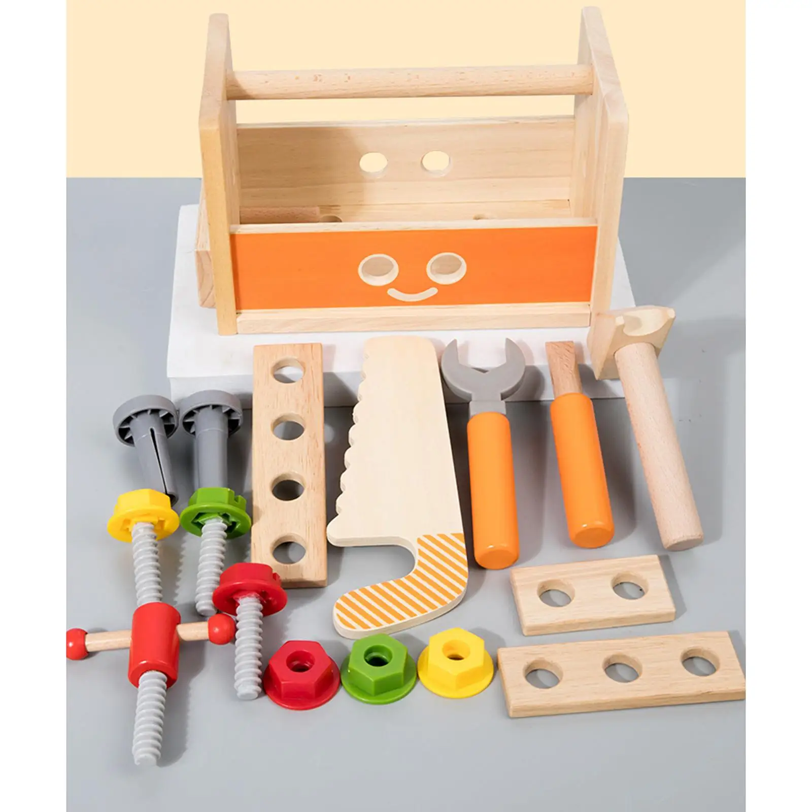 

Kids Tool Set Montessori Construction Toys Development Fine Motor Skills Nuts and Bolts Set Tools Box Toys for Kids Gifts