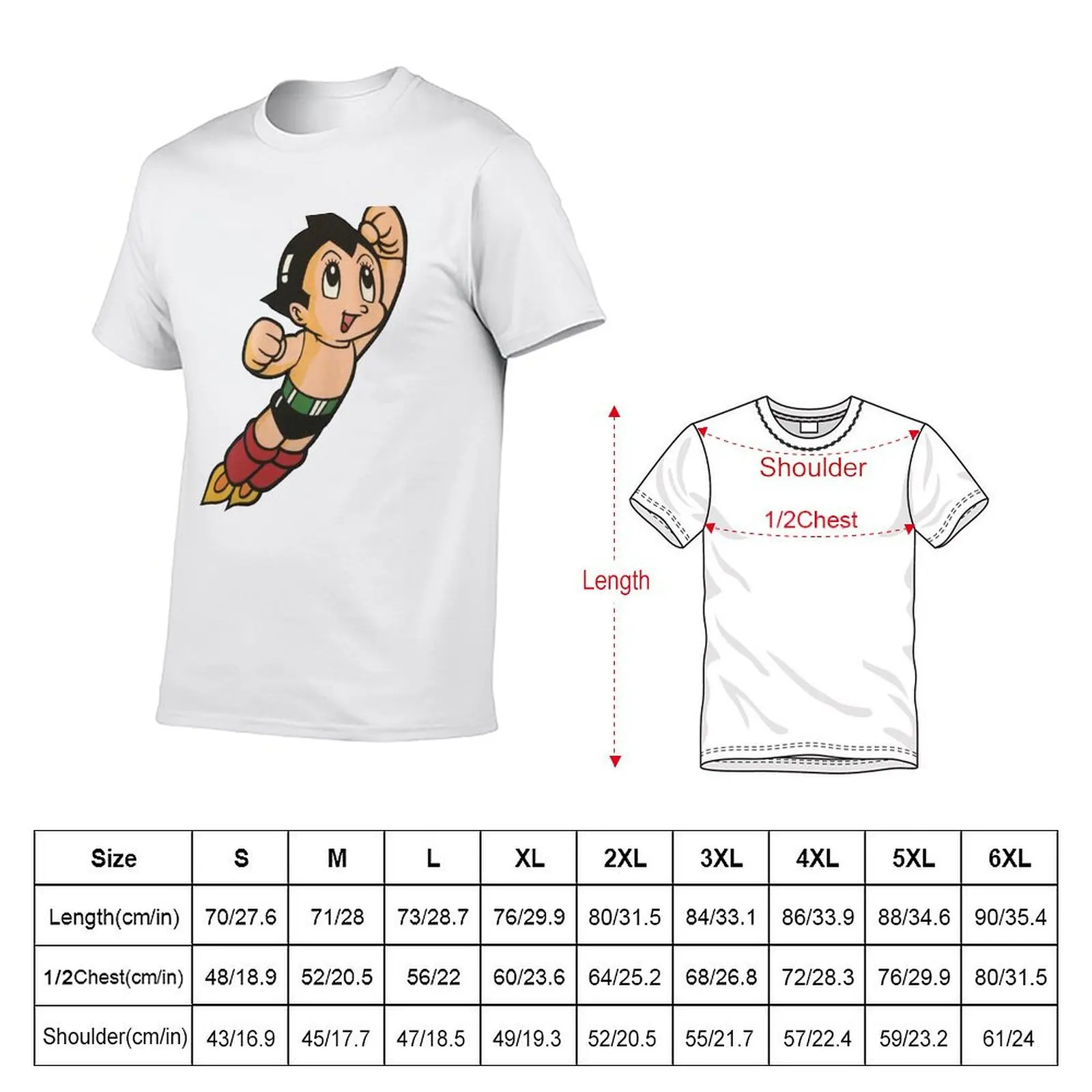 Vintage Astroboy Anime Robot Show Astro Boy Space Art Childhood Cartoon T-Shirt Summer Holiday Casual Tee
