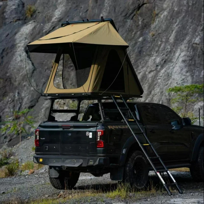 High Quality Lightweight Up Wedge Hard Rooftop Tent Aluminum Canopy Off Road Exterior Modification Accessories