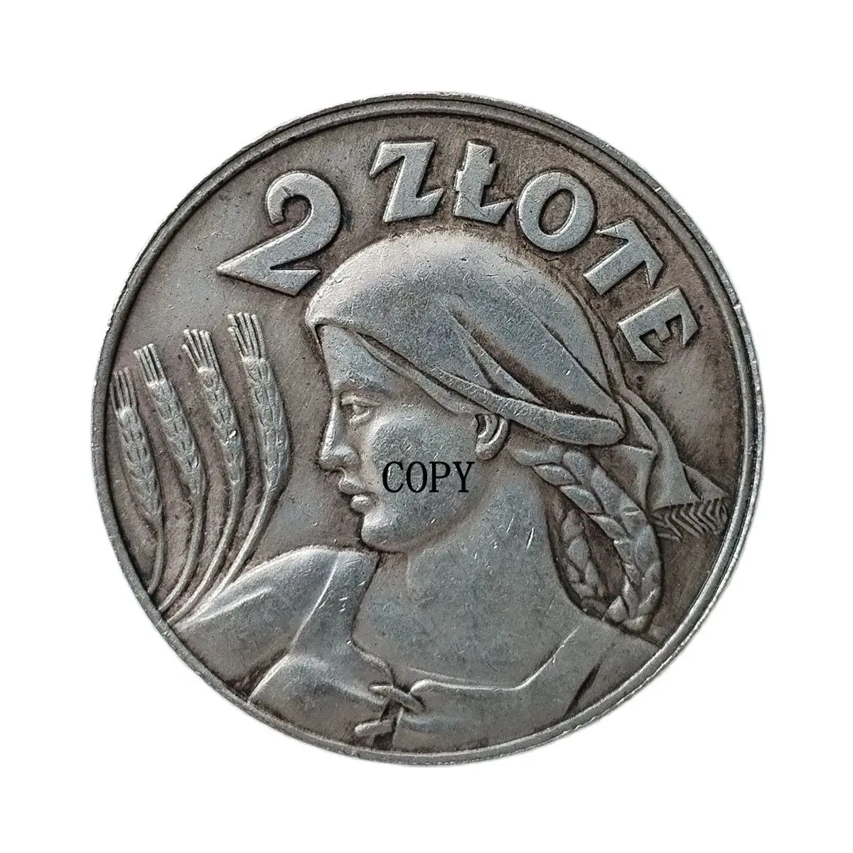 Poland 2 Zlote 1924 Silver Plated Copy Coin Type1