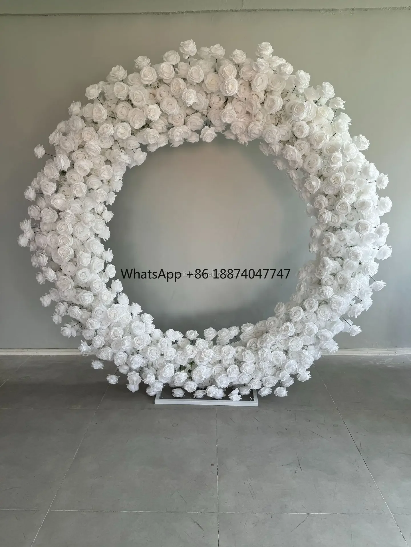 Wedding Decorations Flower Arch Horn Frame Proposal Window Display Flower Ball Background with Simulated Layout