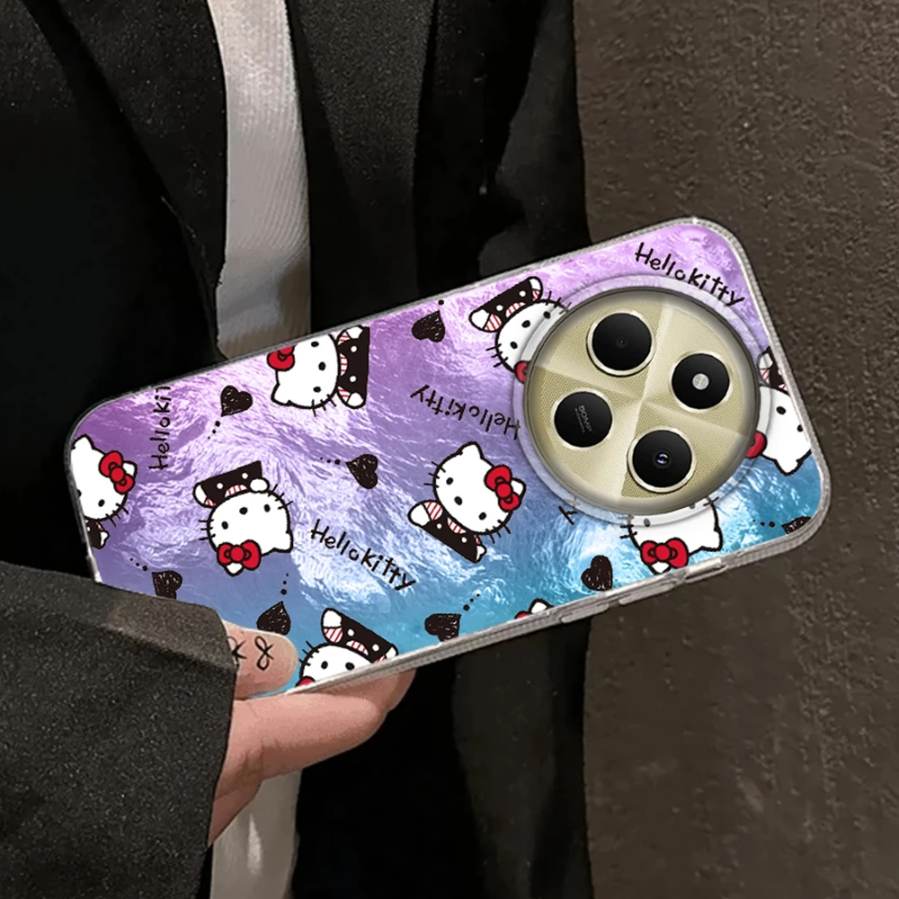 Cute Cartoon Leopard Girl Phone Case For Xiaomi Redmi 14C 13C Note 14 13 12 11 10 9 8 Pro 9A 9C A3 A2 A1 Women Funda Cover Coque