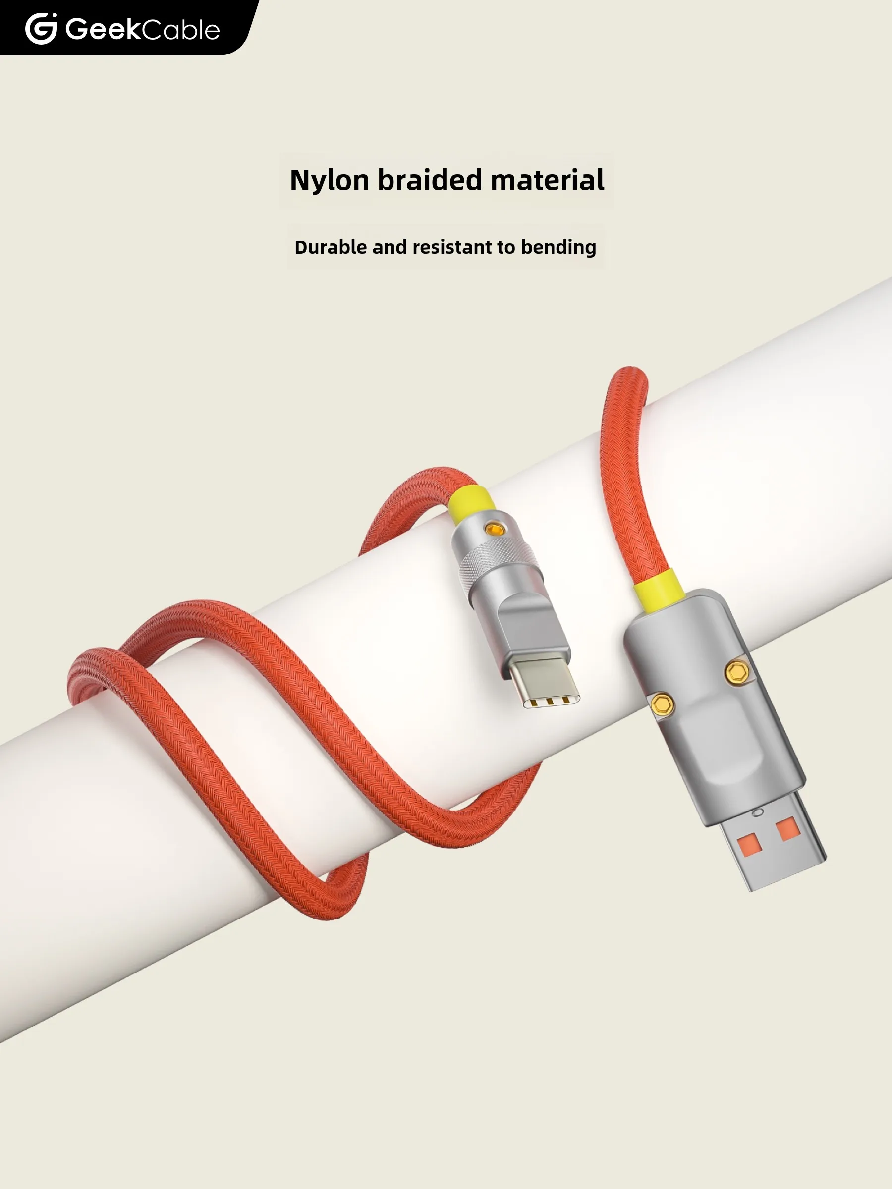 GeekBable Android phone fast charging compatible with Xiaomi 13 Black Shark braided data cable flash charging TypeC port 120W