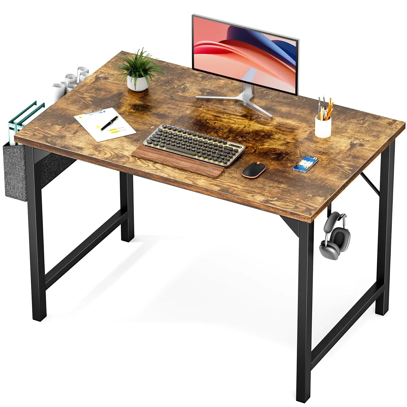 'Modern Simple Style Desk for Home Office Study Student Writing Desk Vintage-Amazon