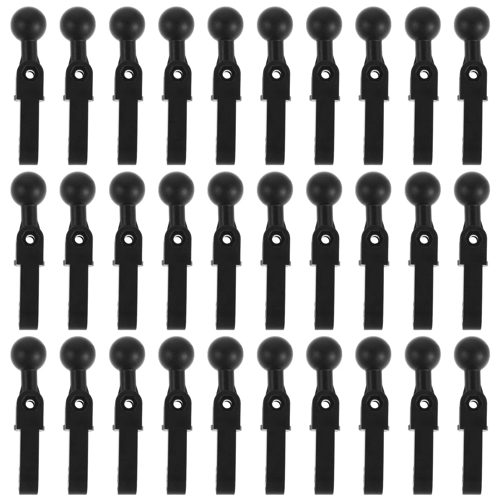 30Pcs Adjustable Angle Microphone Stand Ball Head 17.4mm Plastic Joint for Studio Boom Arm Replacement 360 Degree Swivel
