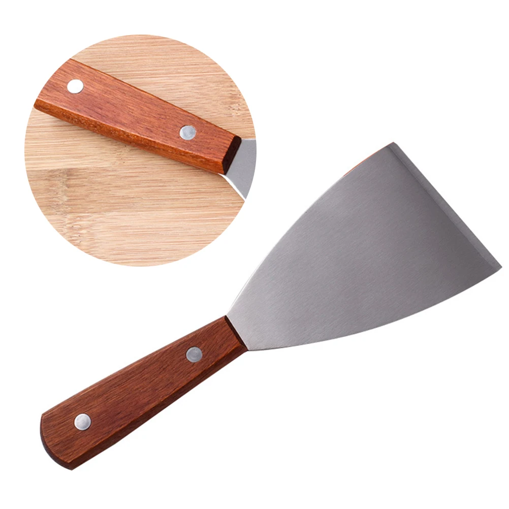 

2 Pcs Beveled Edge Shovel Kitchen Pancake Griddle Accessories Straight Baking Multifunction Dad