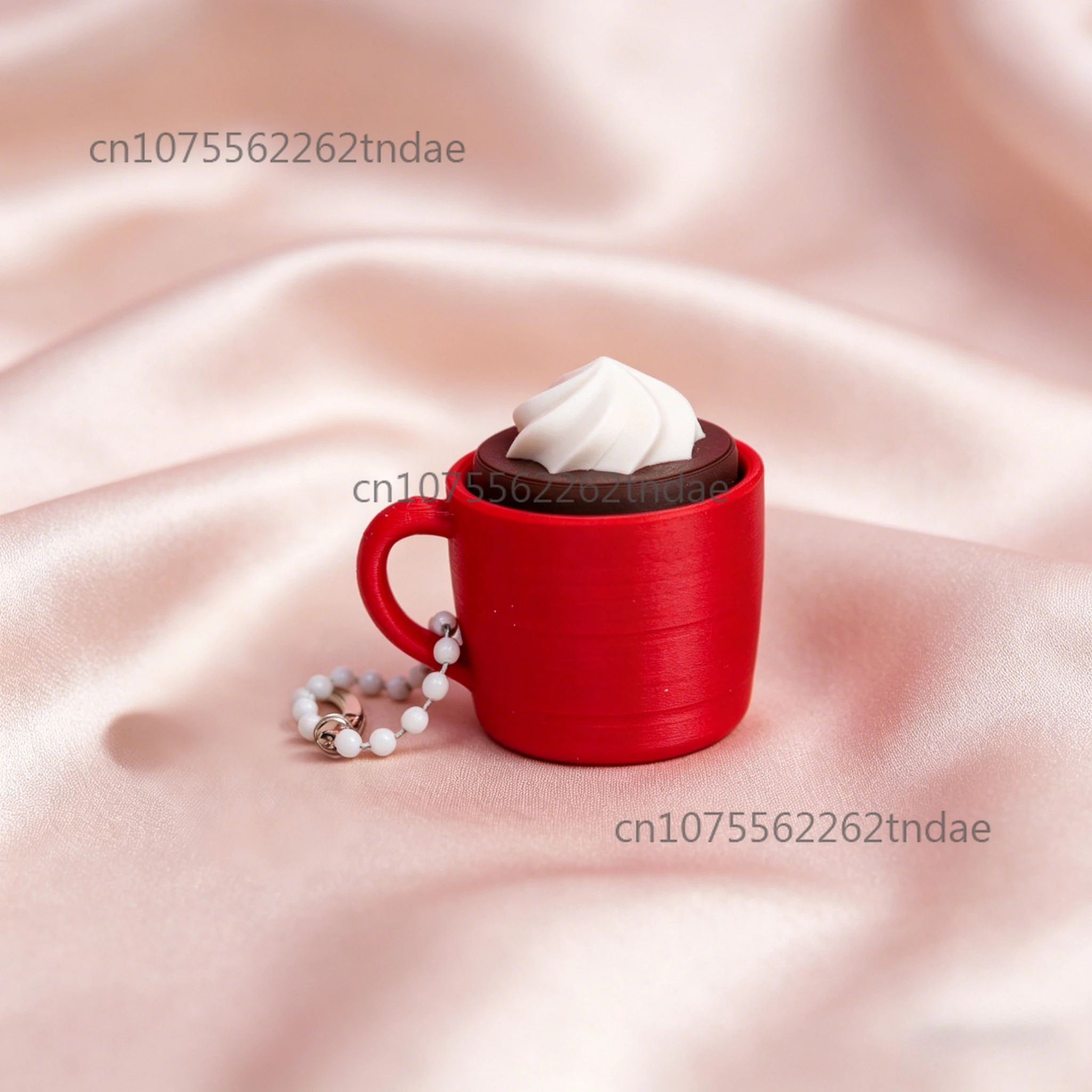 Cake Dessert Shape Keycap Clicker Keychain, 3D Printed