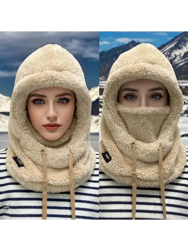 AliExpress NONE Winter Warm Balaclava Thermal Windproof Ski Hood Motocycle Face Cover Polar Fleece Adjustable Cycling Neck Cover Full Face Mask