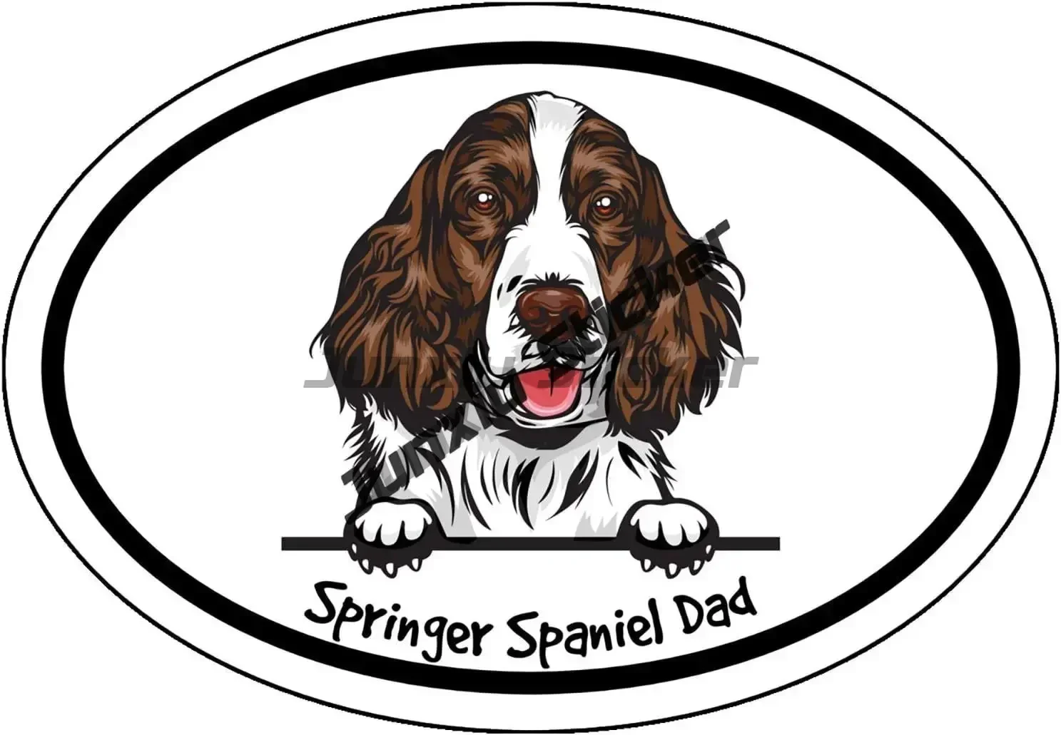 Smiling English Springer Spaniel Dog Sticker Anti Scratch Exterior Waterproof Decal Accessories Stickers Pickup Camper Bumper