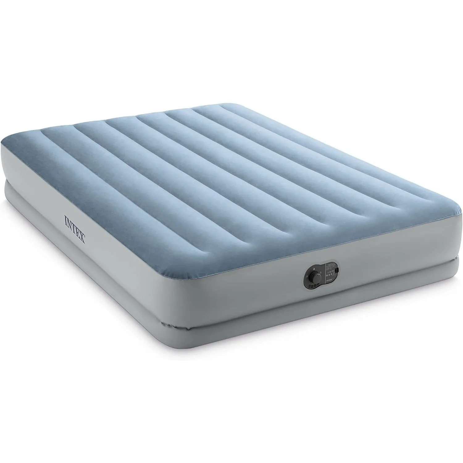 

INTEX 64159E Dura-Beam Plus Mid-Rise Air Mattress: Fiber-Tech – Queen Size – Built-in USB Electric Pump – 14in Bed Height