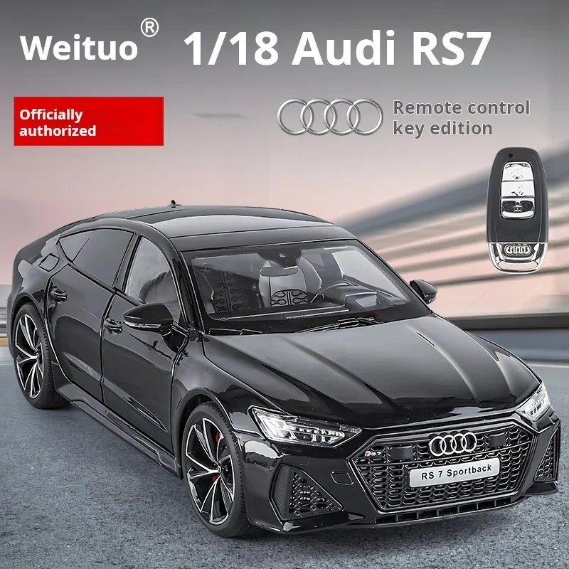 1:18 アウディ RS7 スポーツバック モデルカー 合金ダイキャスト 6ドア開閉 プルバック式ラバータイヤ 装飾車両 おもちゃ ギフト