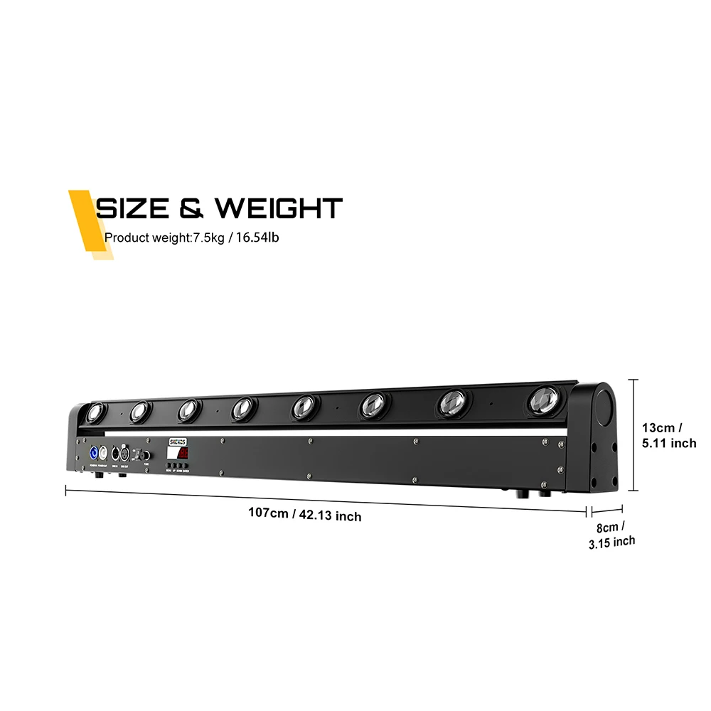 SHEHDS 2/4/8PCS Beam LED 8x12W RGBW Bar Moving Head Stage Lighting DMX512 For DJ Disco Party Night Club Stage Equipment