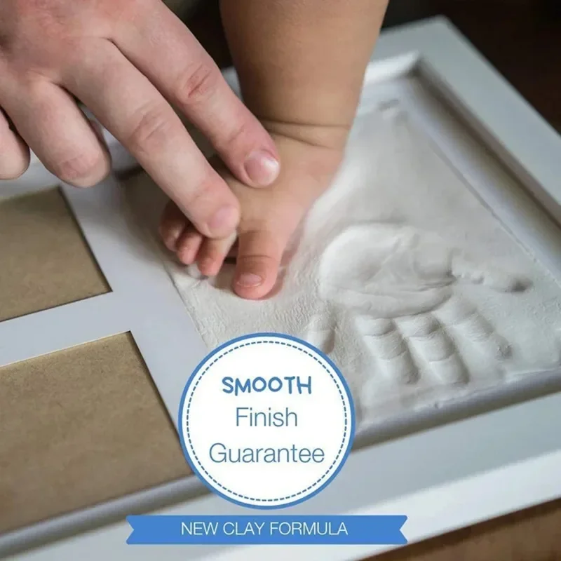 RT01 新生児の手形と足形フォトフレーム 粘土キット付き お土産おもちゃ 男の子と女の子へのギフト ホームデコレーション*JK2