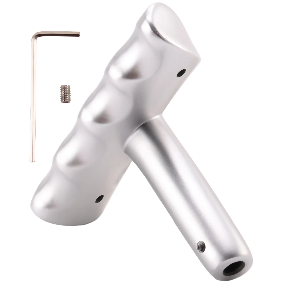 

#735Y ABS T-Handle Shifter Shift Knob Gear Shift Lever for Dodge Charger Challenger Compass Silver (Silver)
