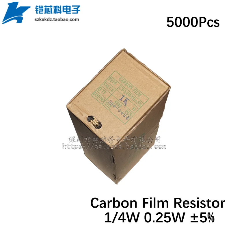 100Pcs Carbon Film Resistor 1/4W 0.25W 5% 0R 1R-10M 10 12 33 62 100 120 470 Ohm 1K 10K 100K 12 24KOhm   Color Ring Resistance