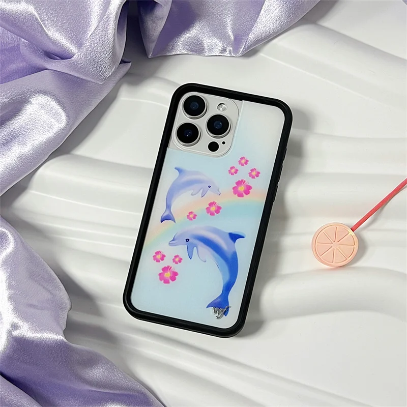 Wildflower 3D Cute the Zodiac Phone Case for iphone 12 13 14 15 16Pro Max Plus dolphin Gemini Capricorn Aquarius WF Cover Cases﻿ - Image 4