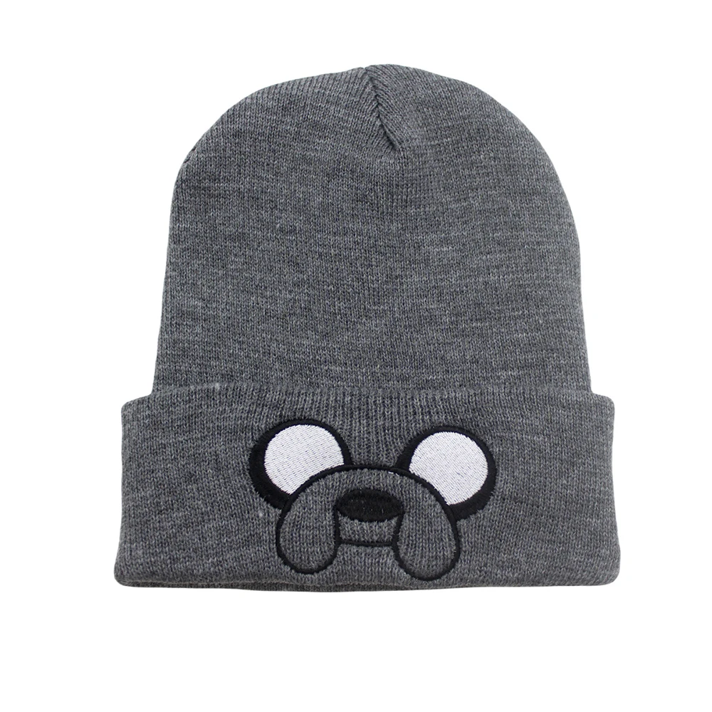 Adventure Time Adult Embroidery Knitted Hats Cartoon Anime Headgear Autumn Cap Winter Hat Student Bonnet Christmas Birthday Gift