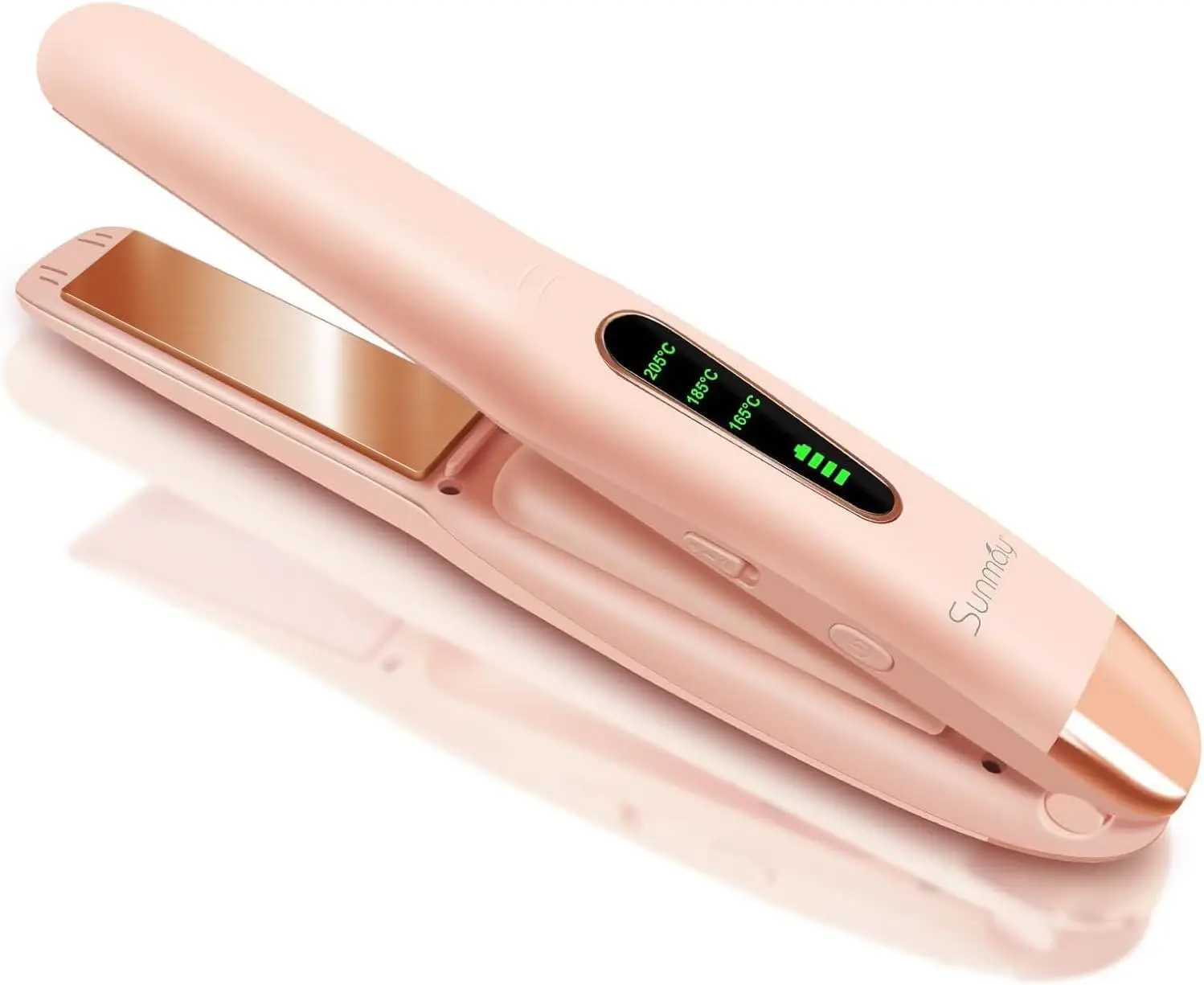 

Cordless Hair Straightener, Titanium Flat Iron for Travel, Dual Voltage, USB-C Fast Charge, 20s Heat Up, 2-in-1 with Comb & Clip