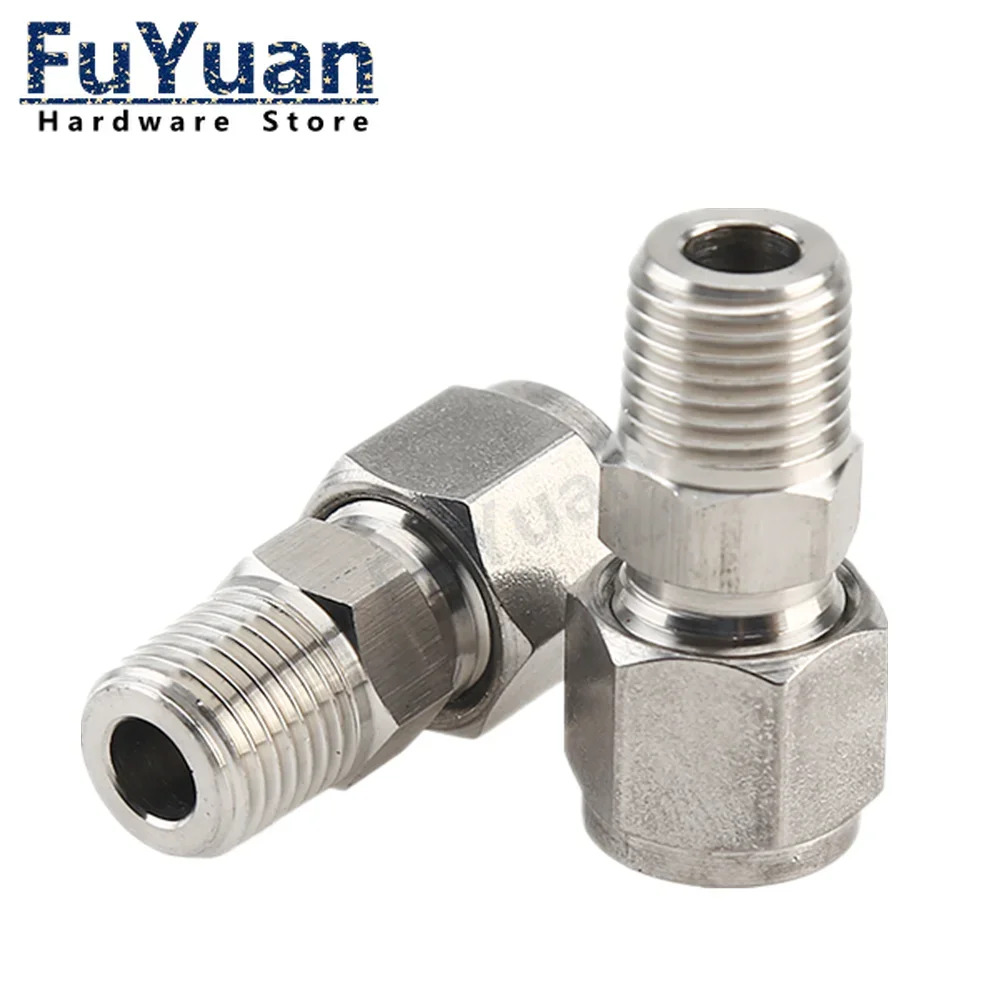 

Нержавеющая сталь 304, M5 M6 1/8 "1/4" 3/8 "1/2" BSP, внешняя резьба, пневматический вставной быстрый соединительный трубопровод