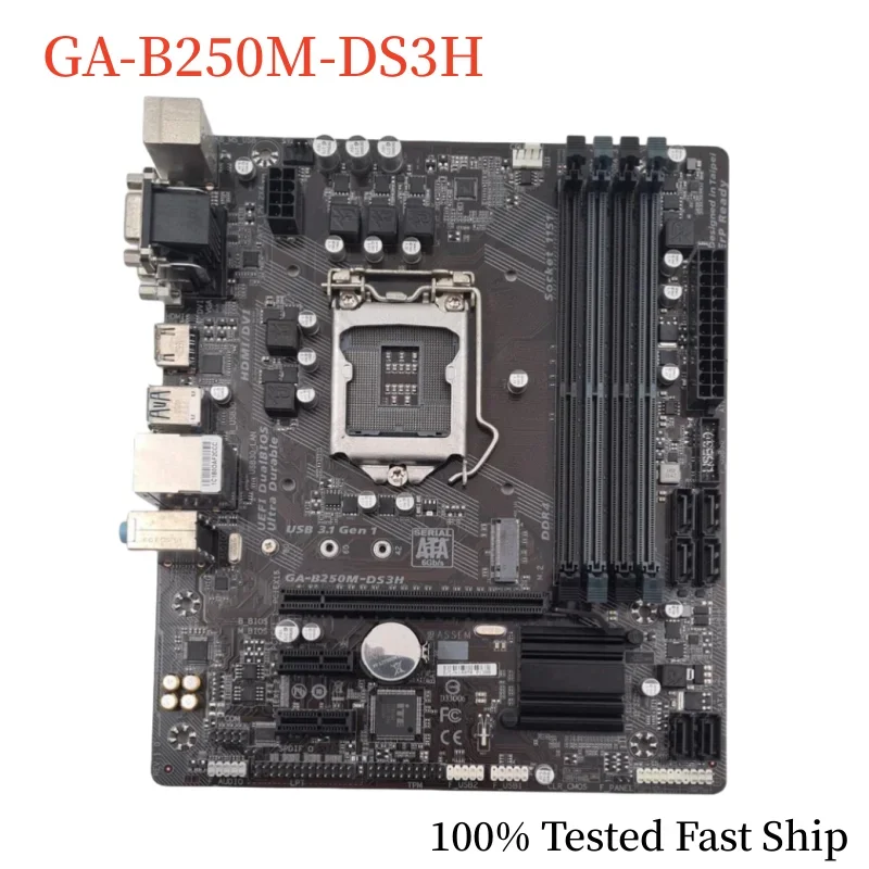 For Gigabyte GA-B250M-DS3H Motherboard 64GB LGA 1151 DDR4 Micro ATX Mainboard 100% Tested Fast Ship