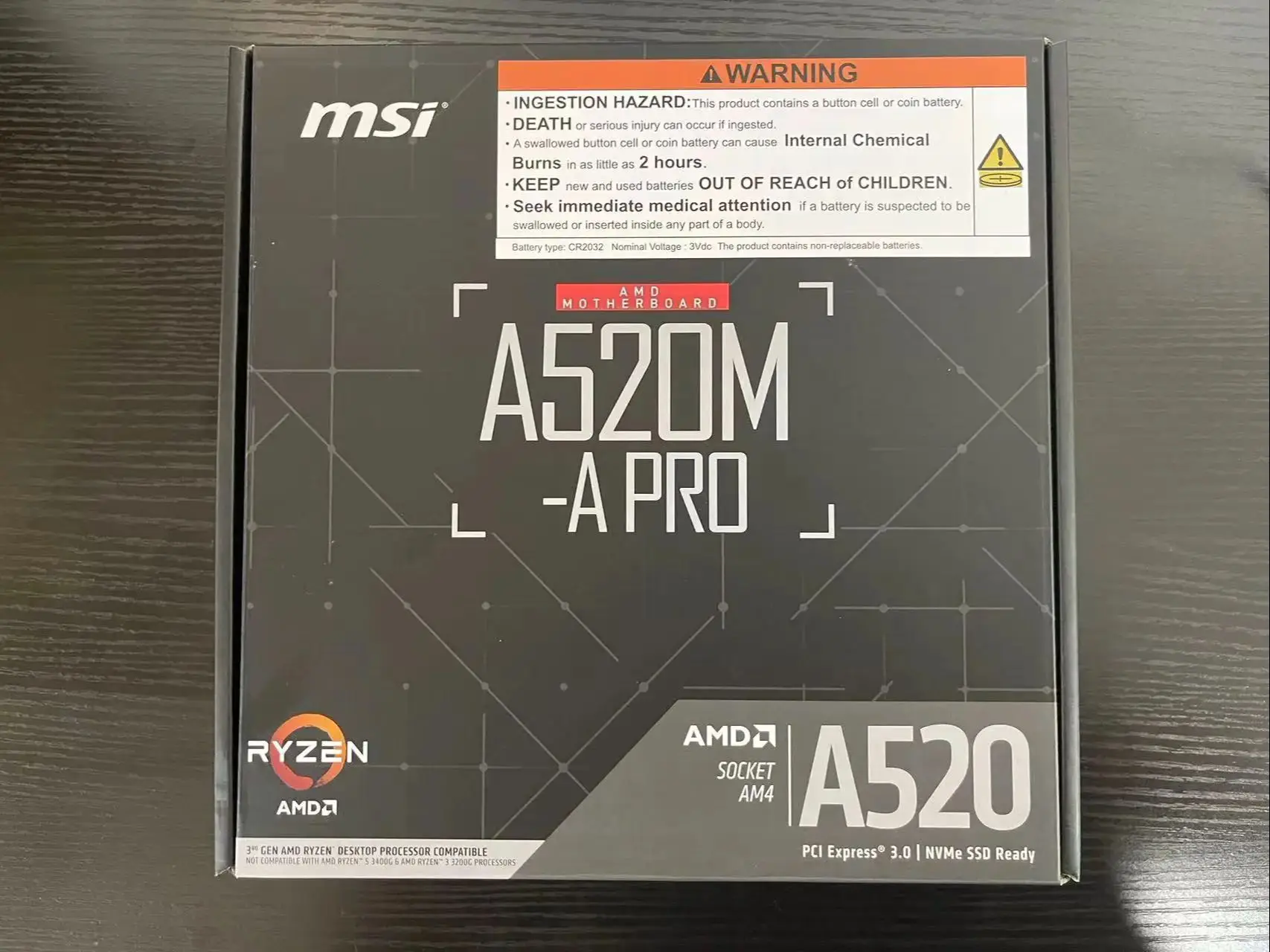 Original MSI Mainboard A520M A PRO Motherboard AMD A520 Sockel AM4 STAT 3.0 DDR4 Speicherkanal Dual M.2 SSD 4600(OC) MHz Audio