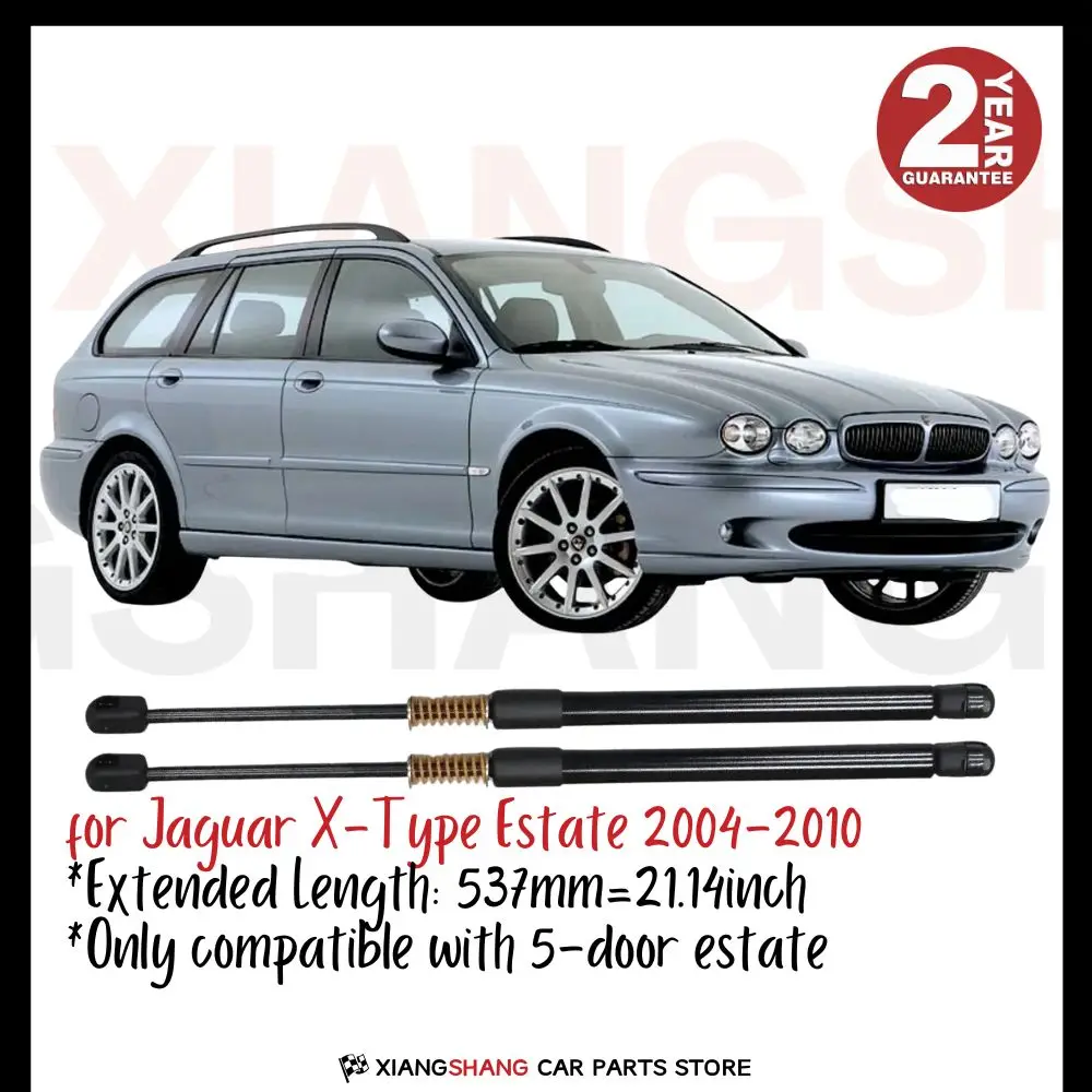 2pcs Rear Auto Open With Spring Damper for Jaguar X-Type Estate 2004-2010 Trunk Boot Gas Charged Gas Struts