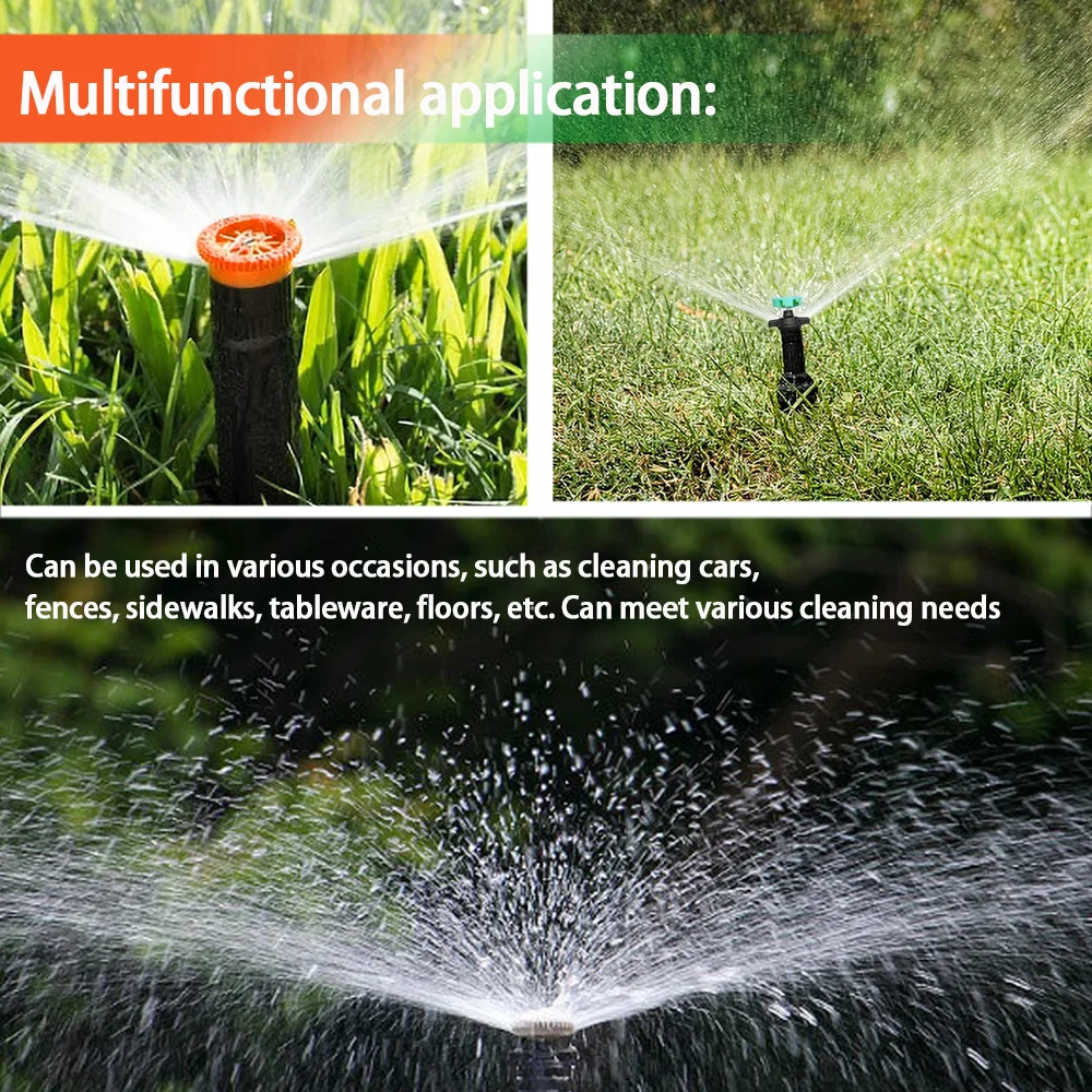 360 Degree 10pcs Automatic Rotating Sprinkler Heads, Garden Lawn Irrigation 1/2\