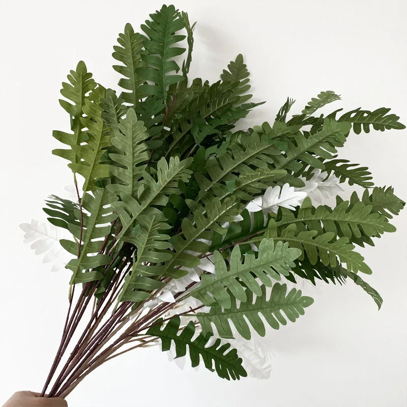 Artificial Greenery Fake Plants Stems Faux Shrub Silk Locust Green Leaf Bouquet for Floral Arrangement Home Wedding Party Decor