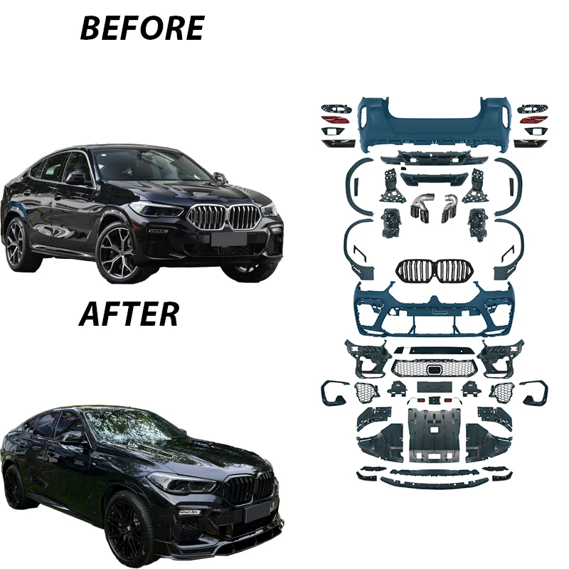 

For BMW X6 G06 (20-22) Auto Parts Auto Body Kit Full Retrofit Front Bumper Upgrade X6M Body Kit
