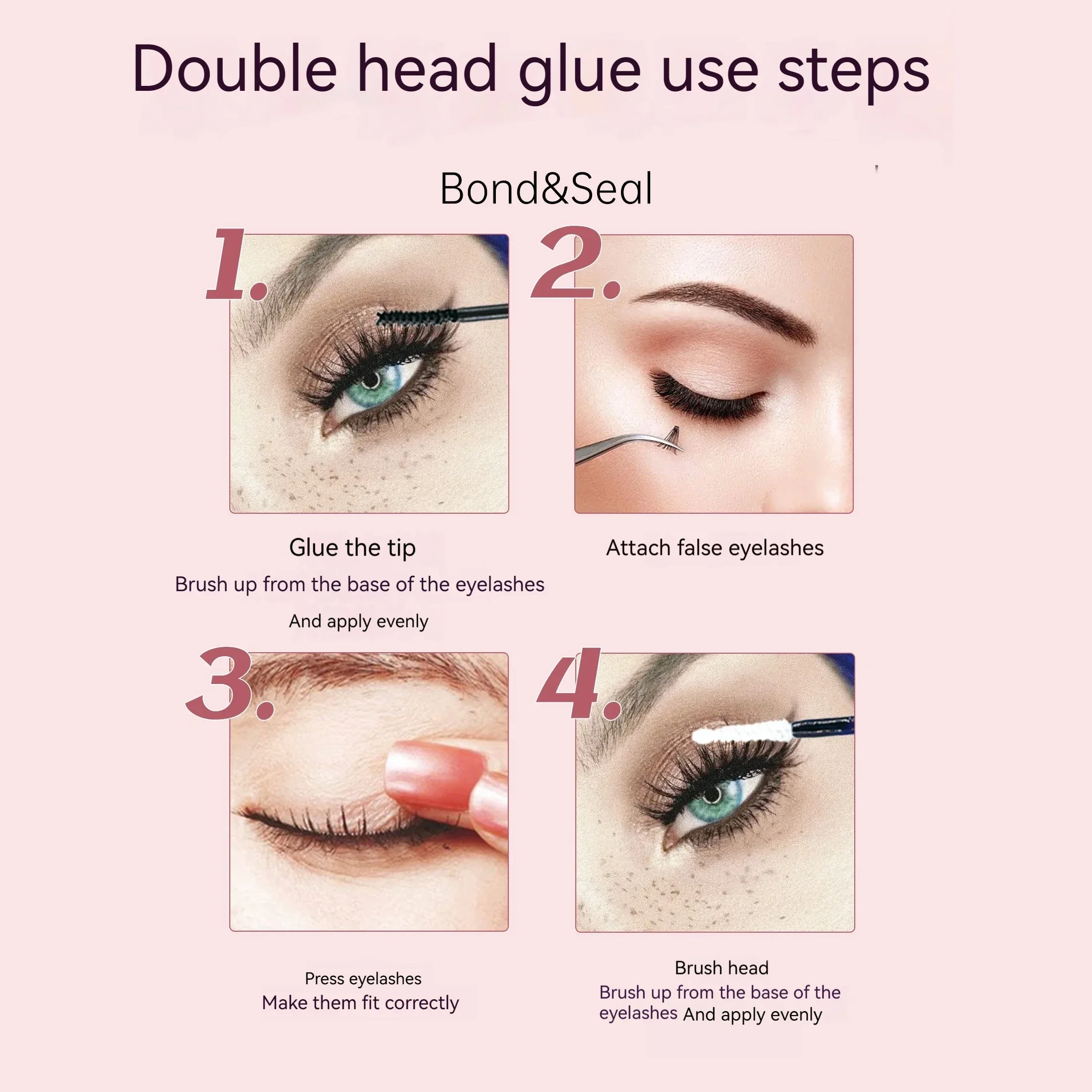 Lash Bunches Bond and Seal Eyelash Glue Remover Applicator Lash Clusters Eyelash Extensions Complete Kit DIY Makeup Set