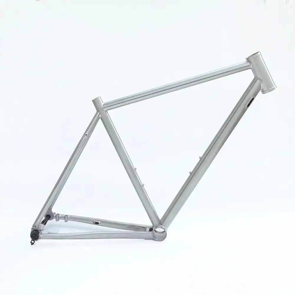 Titanium Gravel Bicycle Frame with Internal Cable Routing Road Bike Frame T47 Bottom Bracket Bike Parts Bicyce Frame