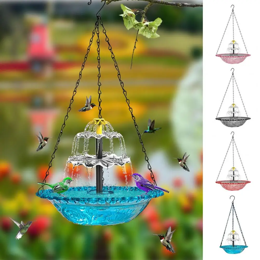 

Floating Solar Fountain Pump Bird Baths Outdoor Garden Water Pool Hanging Bird Bath Fountain Wildlife Feeder For Backyard Patio