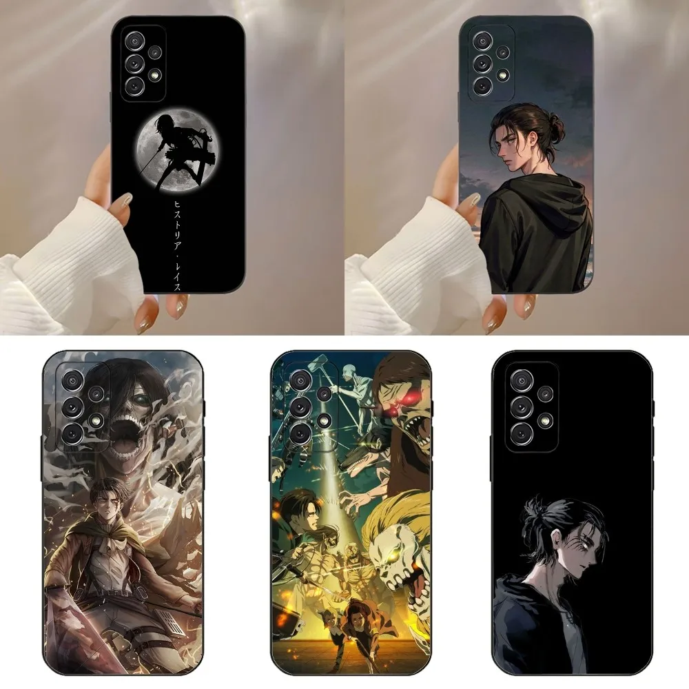 Anime A-Attack On T-Titan Phone Case For Samsung Galaxy A91,A80,A73,A72 ,A71,A53A52,A32 ,A31A22,A21s,A20,Black Cover