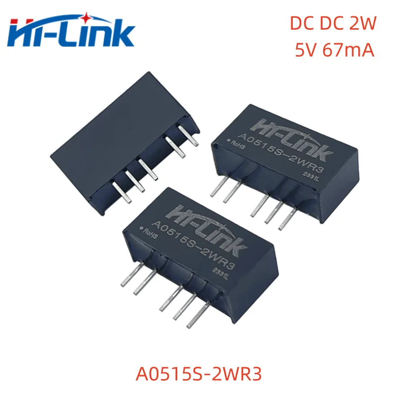 2pcs/lot Hi-Link DCDC 2W A0503S-2WR3 A0509S A0512S A0515S 5V to 3.3V/9V/12V/15V Mini Power Supply Module Intelligent Household